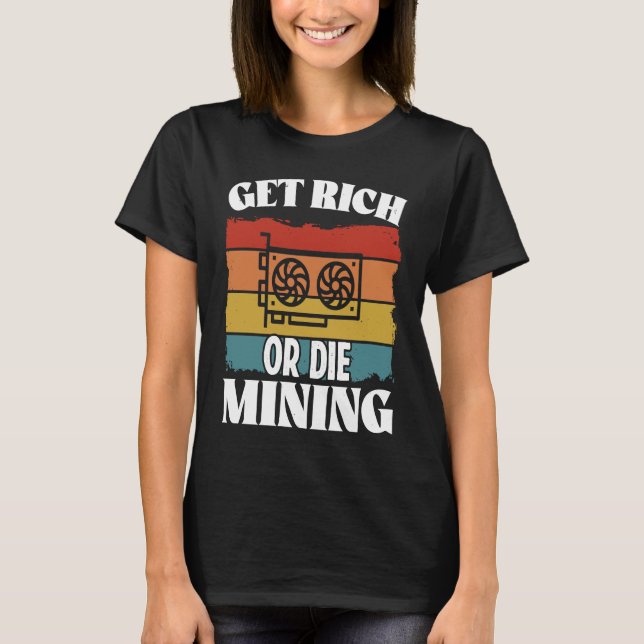 T-shirt Crypto Miner Cryptocurrency Blockchain Technology  (Devant)