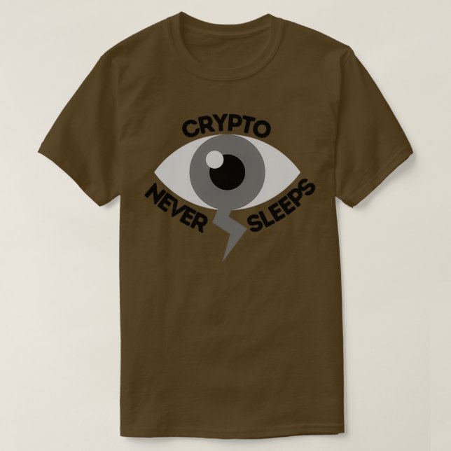 T-shirt Crypto ne dort jamais 1 (Design devant)