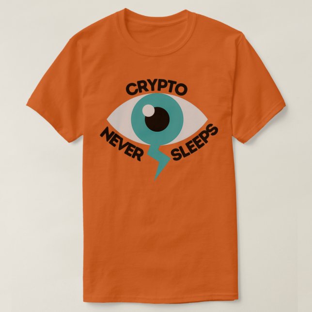 T-shirt Crypto ne dort jamais 3 (Design devant)