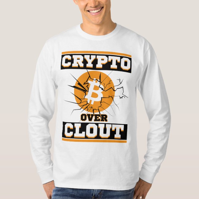 T-shirt Crypto Over Clout™ Bitcoin Actifs sur Algorithmes (Devant)