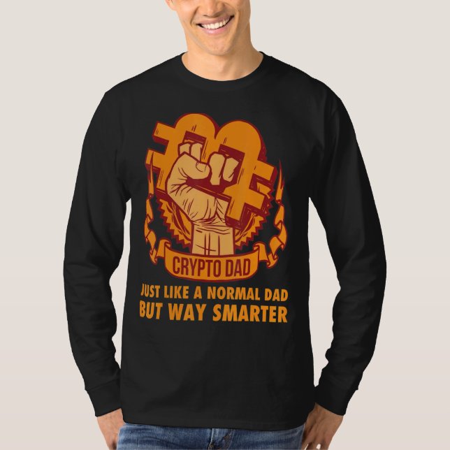 T-shirt Crypto Papa Comme Un Papa Normal Cryptomonnaie F (Devant)