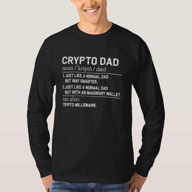 T-shirt Crypto Papa Définition Comme Un Papa Normal Crypto (Devant)