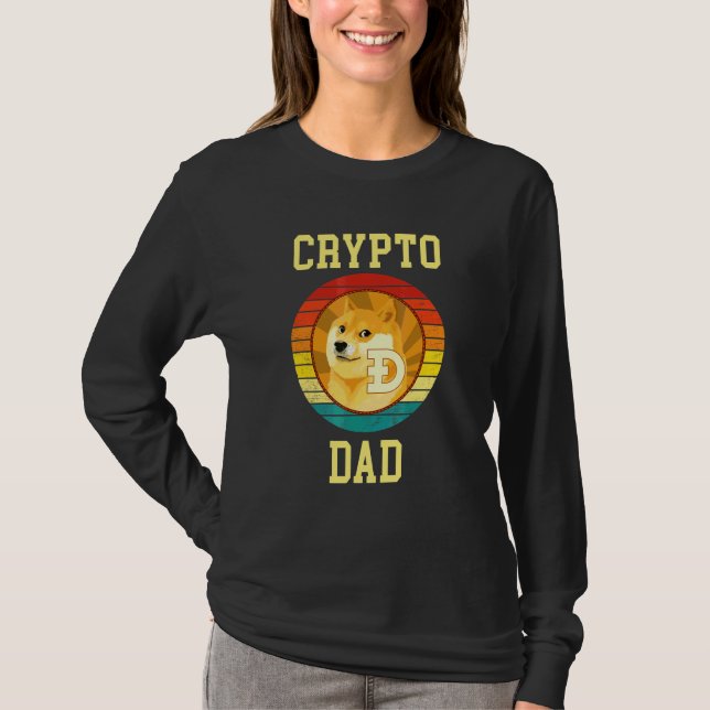 T-shirt Crypto Papa Traders Paire Avec Bitcoin Style Vinta (Devant)