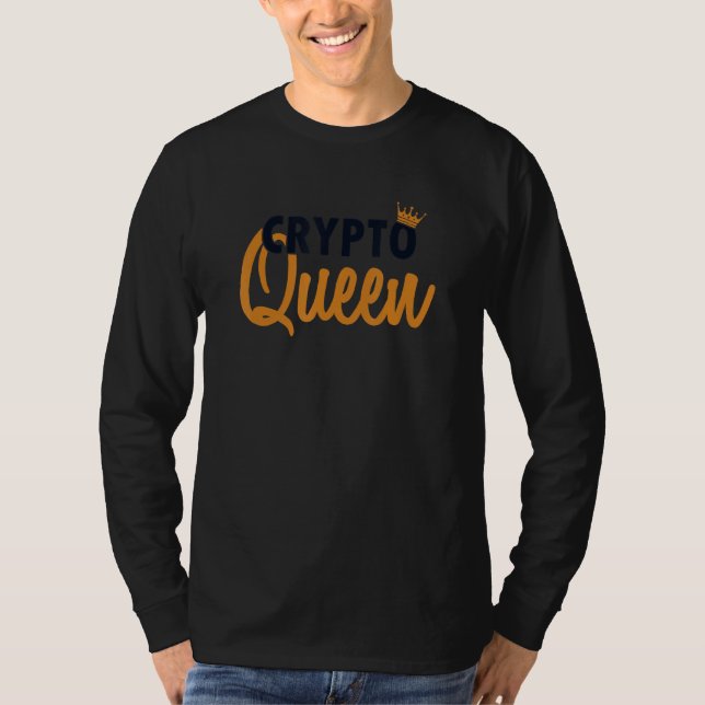 T-shirt Crypto Queen Blockchains Crypto Cryptomonnaie Bit (Devant)