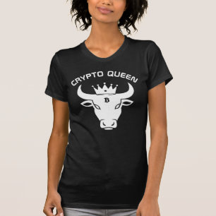 T-shirt Crypto Queen Personnalisé Noir