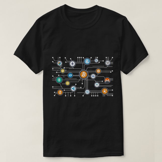 T-shirt Cryptocurrency Bitcoin cryptocurrency Altcoin Bloc (Design devant)