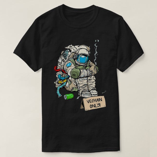 T-shirt Cryptocurrency Talk  Astronaut Hodler Begging For  (Design devant)