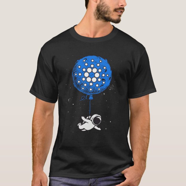 T-shirt Cryptocurrency Talk   Cardano ADA Hodl Moon Astron (Devant)