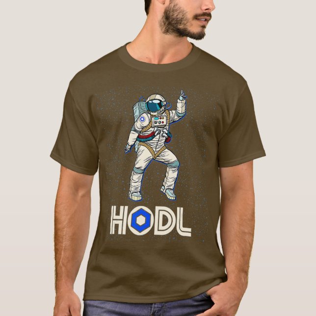 T-shirt CryptoCurrency Talk Fun HODL Chainlink Disco (Devant)