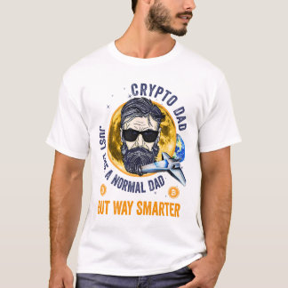 T-shirt Cryptodad Crypto Papa Comme Un Papa Bitcoin Réguli