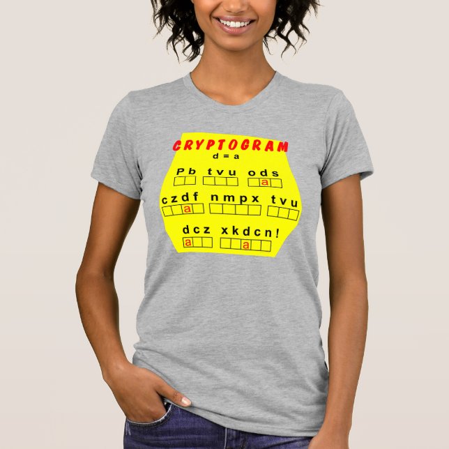 T-shirt Cryptogramme jaune (Devant)