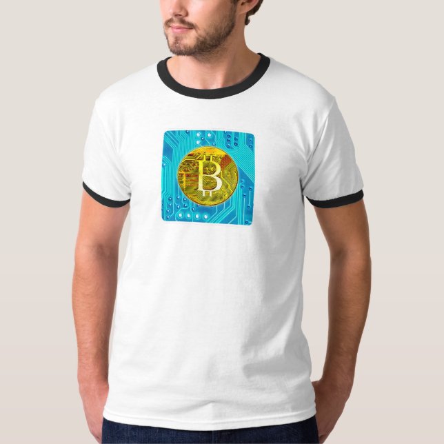 T-shirt Cryptomonnaie Bitcoin & Chip (Devant)