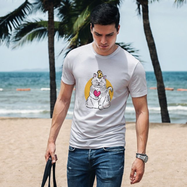 T-shirt Cryptomonnaie de chat Bitcoin (Créateur téléchargé)