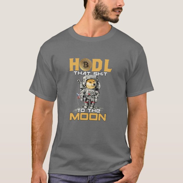 T-shirt Cryptomonnaie Dogecoin HODL (Devant)