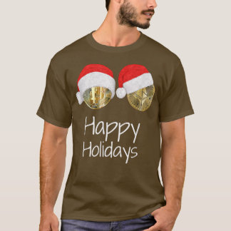 T-shirt Cryptomonnaies Bitcoin Ethereum Santa HAPPY
