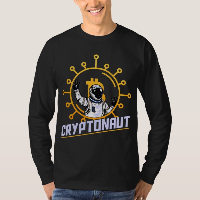 T-shirt Cryptonaut - Crypto Astronaut Bitcoin & Ethereum (Devant)