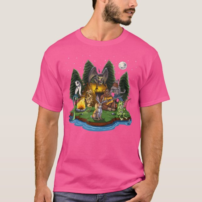 T-shirt Cryptozoologie Cryptid Créatures Bigfoot Jackalope (Devant)