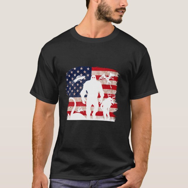 T-shirt Cryptozoologie Drôle Cryptide Fantastique Monstres (Devant)
