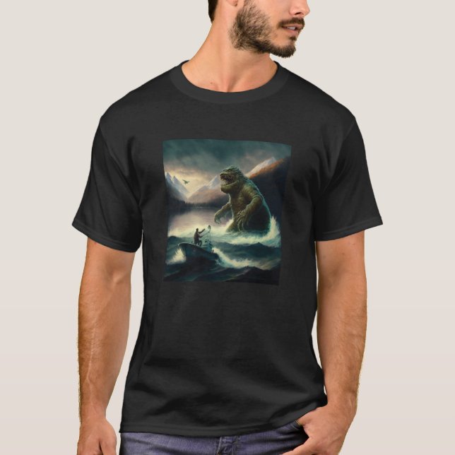T-shirt Cryptozoologists Cryptid Lake Creature Rising from (Devant)
