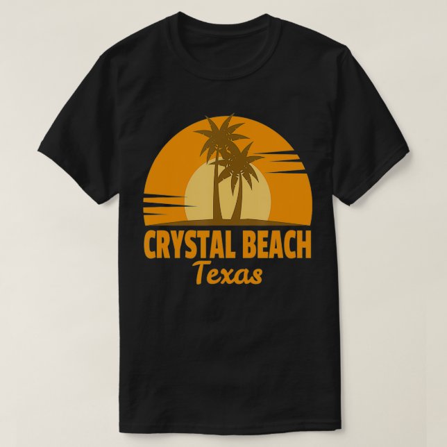 T-shirt Crystal Beach Teas Retro Beach Vacances (Design devant)