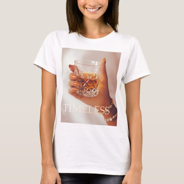 T-shirt Crystal clear whiskey glass. (Devant)