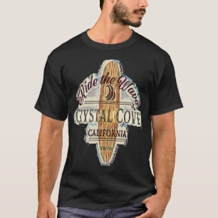 T-shirt Crystal Cove Surf Perturbé Vintage Surf rétro