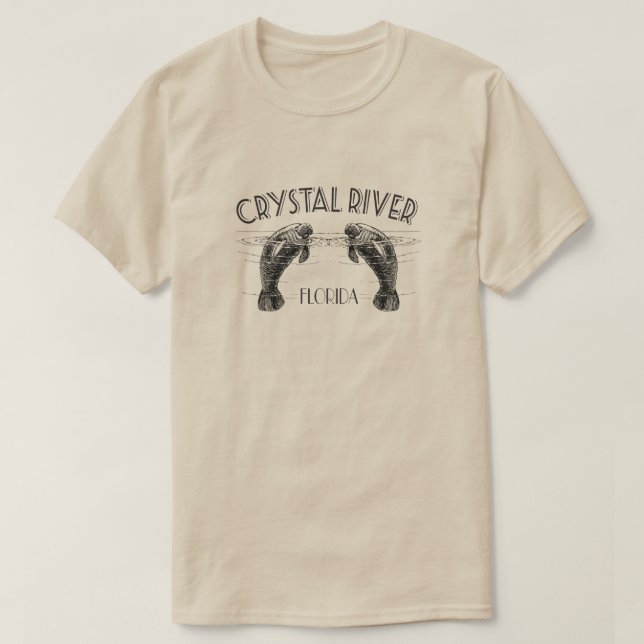 T-shirt Crystal River Florida Manatee (Design devant)