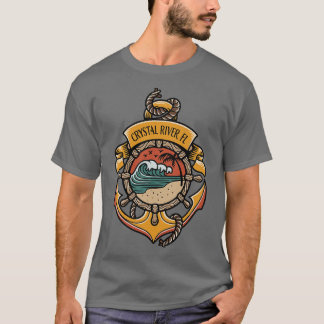 T-shirt Crystal River Florida West Coast Beaches Bateau F