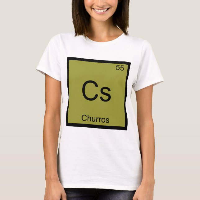 T-shirt Cs - Churros Funny Chimie Élément Symbole Tee (Devant)