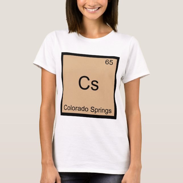 T-shirt Cs - Tee du symbole de l'élément de chimie de Colo (Devant)
