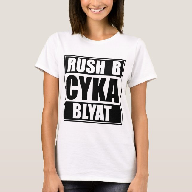 T-shirt CSGO - Rush B - Cyka Blyat - Chemise Print - JEU (Devant)