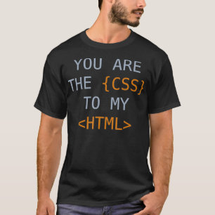T-shirt CSS HTML Valentine Code drôle Programmation Coding