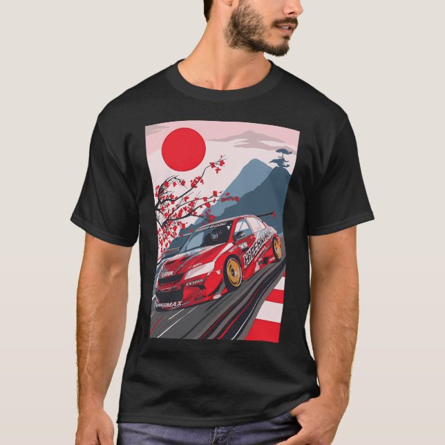 T-shirt CT230R Lancer Evolution VIII JAPON  Evo TIME ATTAC (Devant)
