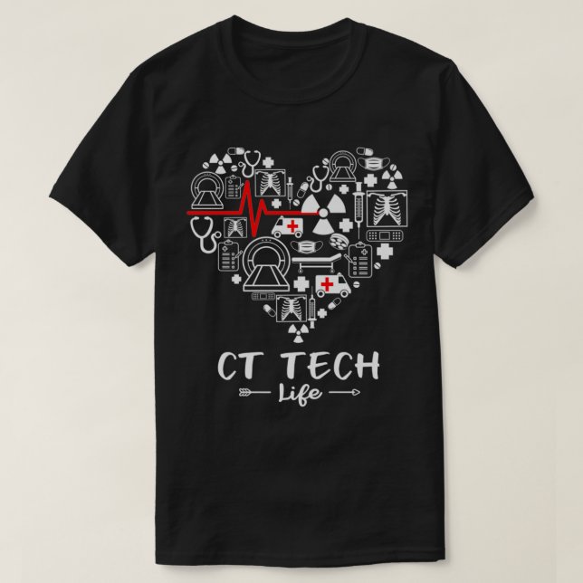 T-shirt CT Tech Life Coeur drôle Technologue Premium  (Design devant)