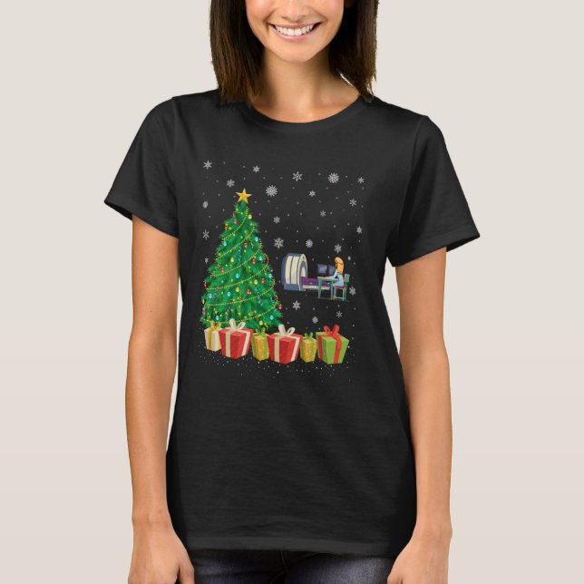 T-shirt CT Tech Xmas Tree Lighting Santa Hat CT Tech Chris (Devant)