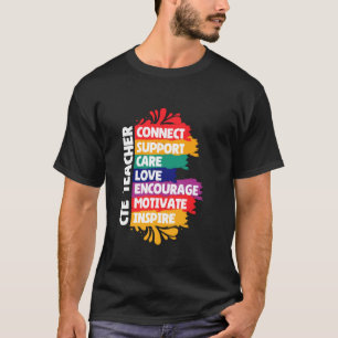 T-shirt Cte Teacher Connect Support, CTE Teacher et CTE T