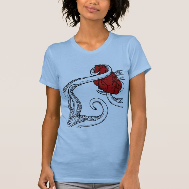 T-shirt Cthulhu a volé mon débardeur de coeur - tentacules (Devant)