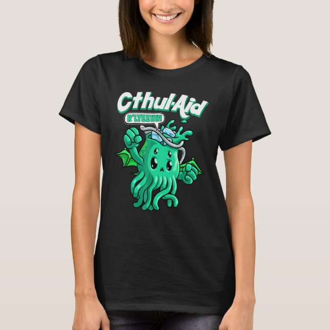 T-shirt Cthulhu aid cool  Cthulhu R'lyeehh Mème mignon Hal (Devant)