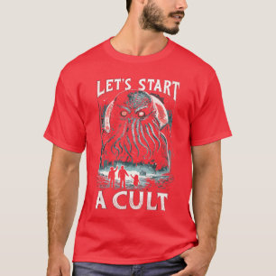 T-shirt Cthulhu Allons Démarrer Un Culte Vintage Horreur C