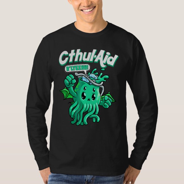 T-shirt Cthulhu Cool Aide  Cthulhu R'lyeehh Mignon Mème Ha (Devant)