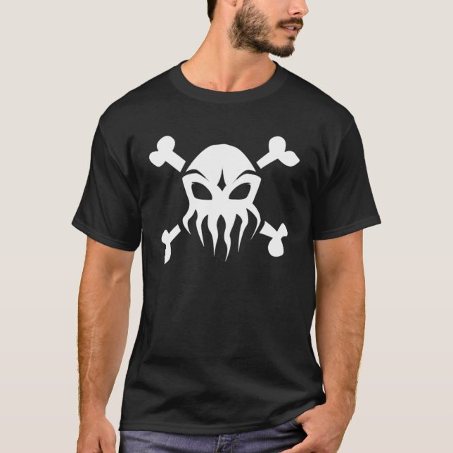 T-shirt Cthulhu et os (Devant)