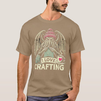 T-shirt Cthulhu J'adore la Création Vintage Horreur Cosmiq