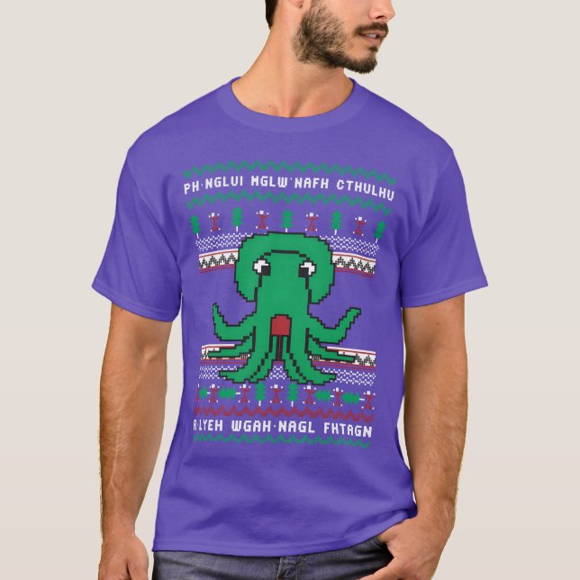 T-shirt Cthulhu laide de Noël Sweet Funny Noël ret (Devant)