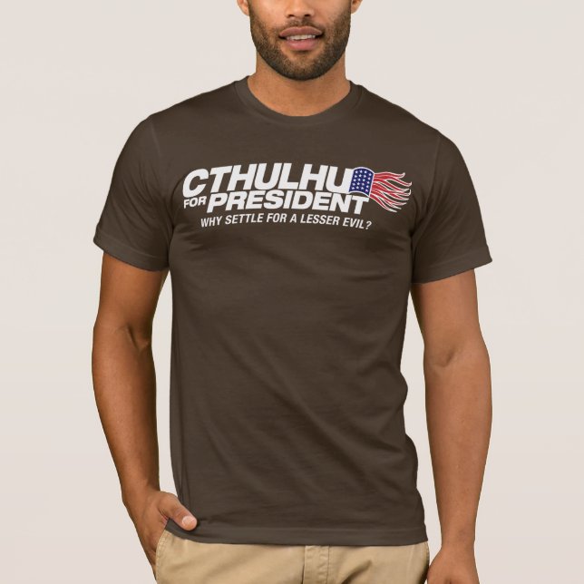 T-shirt cthulhu pour le président - pourquoi banc à (Devant)