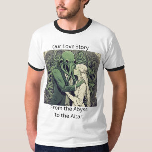 T-shirt 🦑 Cthulu et son épouse Lovecraftian