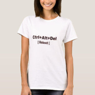 T-shirt ctrl+alt+del tech ordinateur geek design drôle