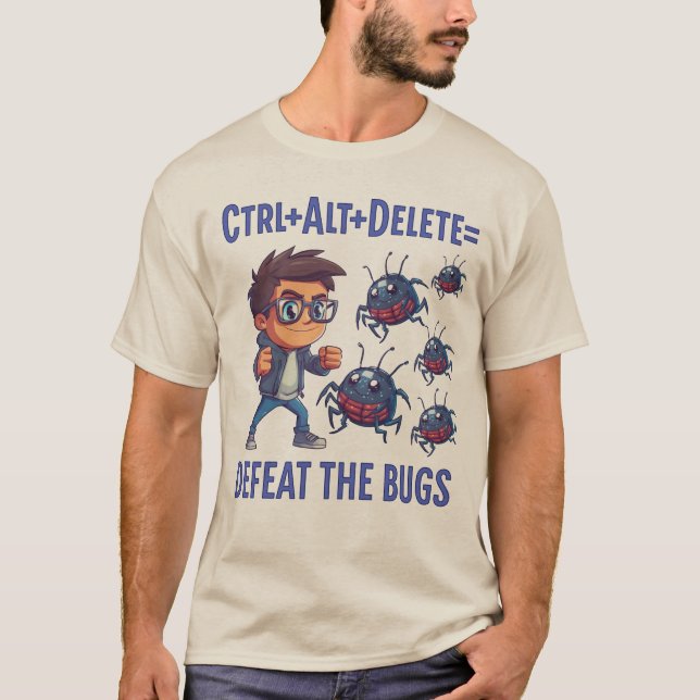 T-shirt Ctrl + Alt + Delete (Devant)