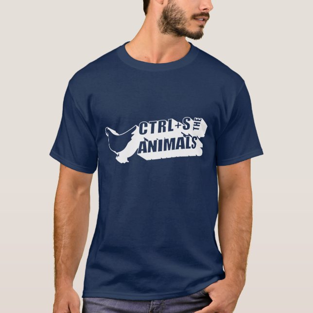T-shirt CTRL+S les animaux (Devant)