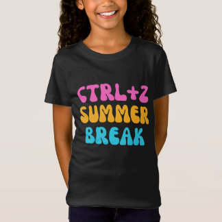 T-Shirt Ctrl + z coloré - vacances d'été, retour à l'école