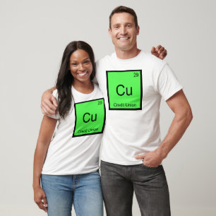 T-shirt Cu - Coopérative de crédit Symbole d'élément de ch
